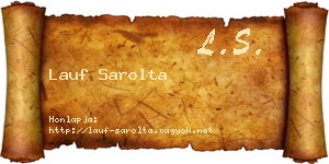 Lauf Sarolta névjegykártya